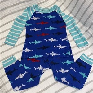 Gently used Hatley Shark PJ set
